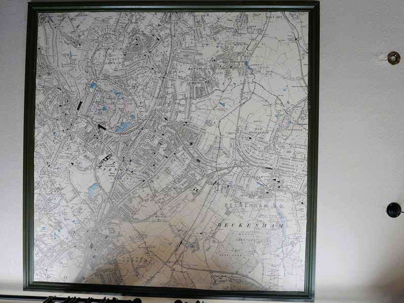 Photo taken 5 July 2022, historic map in bar ceiling.. (Pub, Bar). Published on 08-12-2023