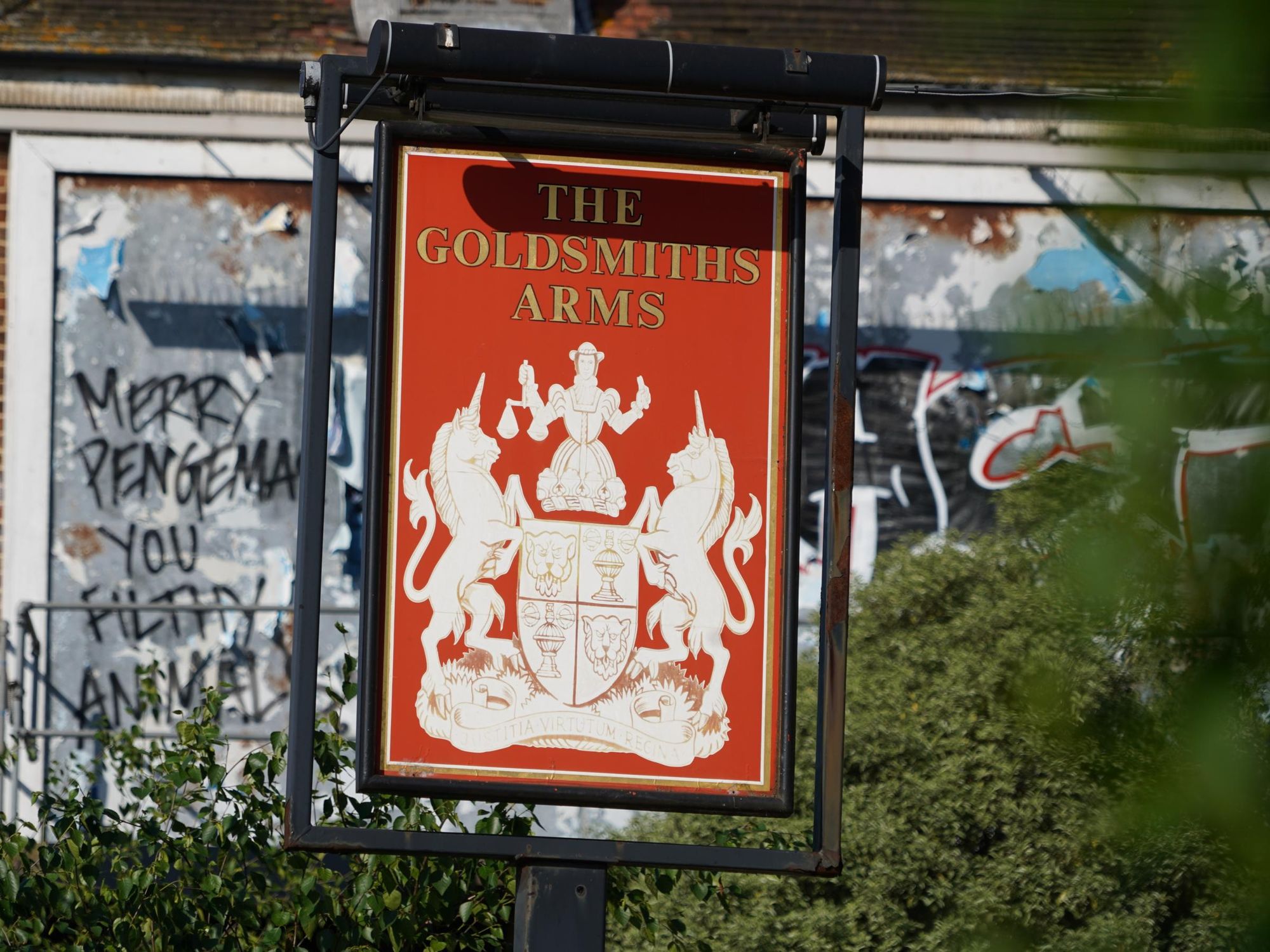 Photo taken 16 May 2025, pub sign.. (Sign). Published on 17-05-2025