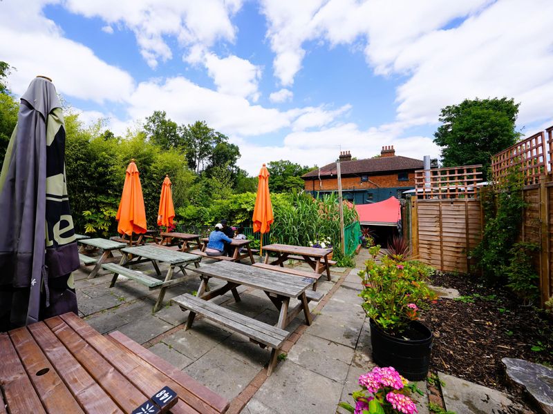 Photo taken 5 July 2022, patio garden.. (Pub, Garden). Published on 08-12-2023