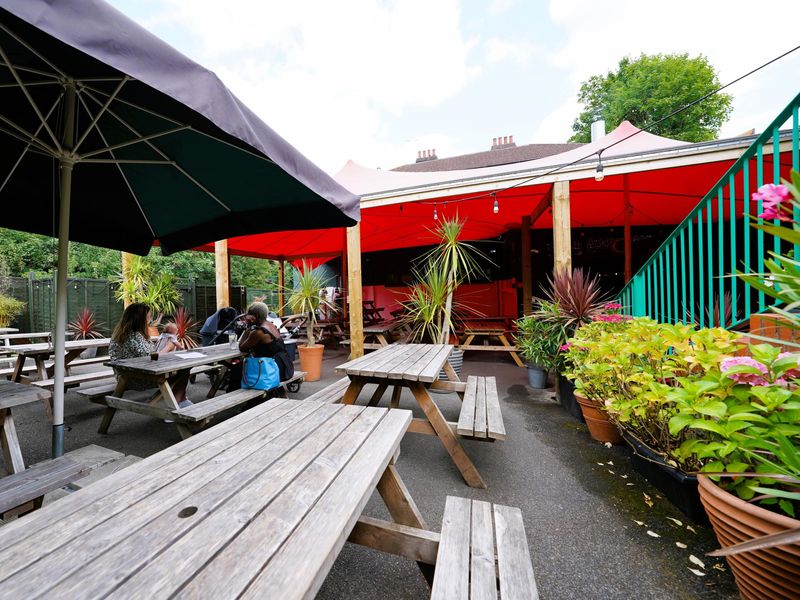 Photo taken 5 July 2022, patio garden.. (Pub, Garden). Published on 08-12-2023