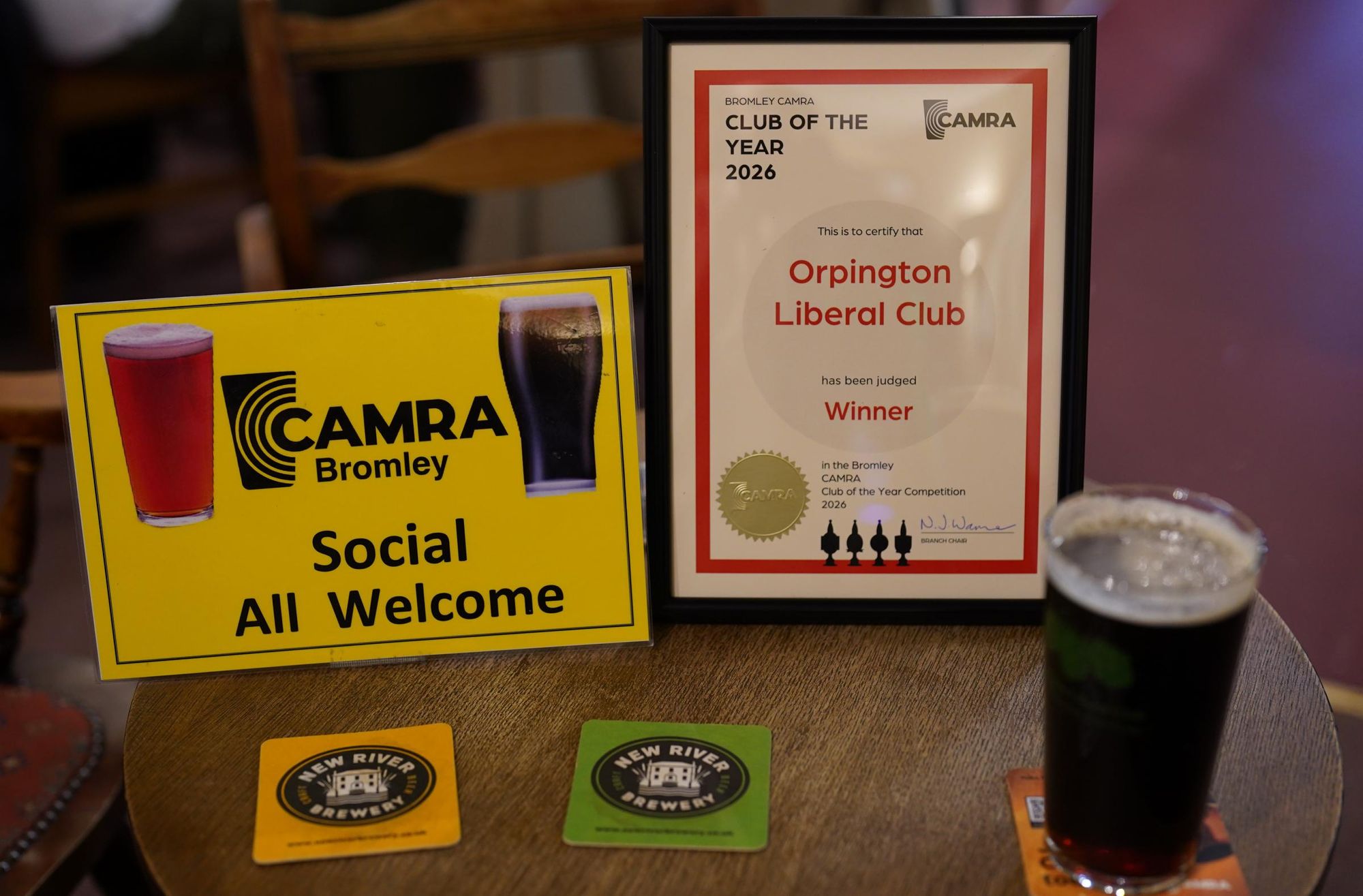 Photo taken 11 Mar 2026, Bromley Camra 2026 Winner.. (Award). Published on 12-06-2026