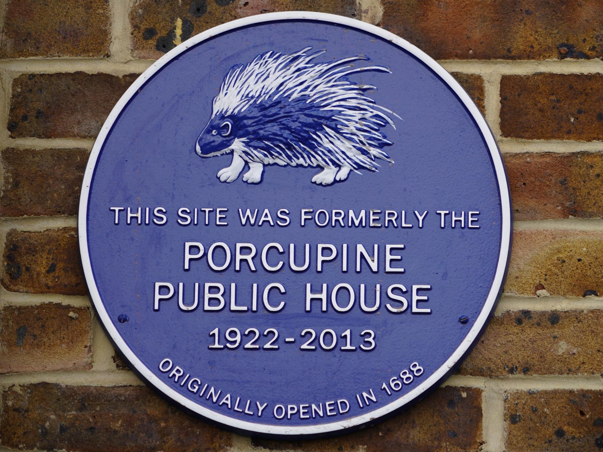 29 July 2023 plaque on Lidl re Porcupine. (Sign). Published on 29-07-2023