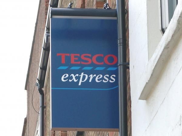 Date taken 7 September 2015. Tesco Express sign.. (Sign). Published on 05-10-2015