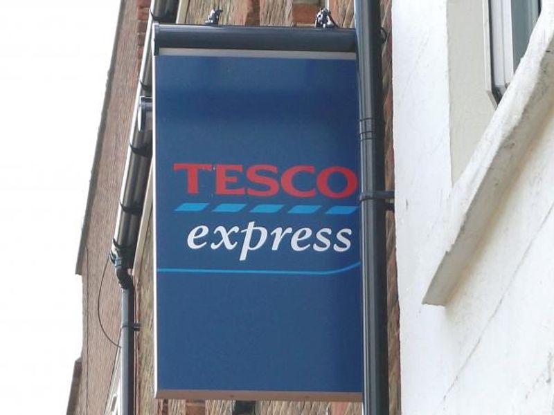Date taken 7 September 2015. Tesco Express sign.. (Sign). Published on 05-10-2015
