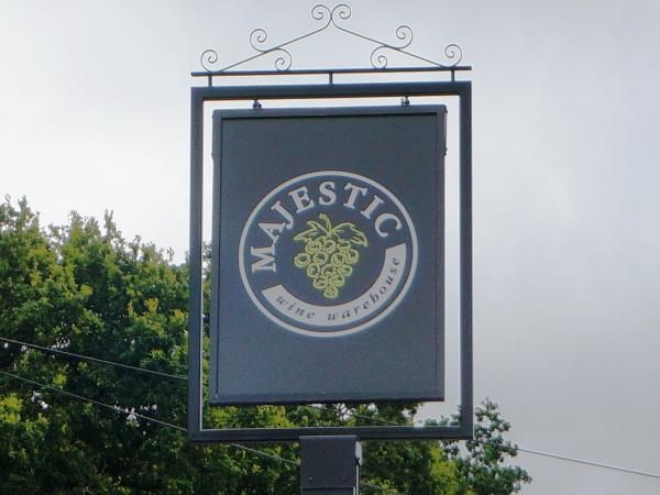 Photo taken 6 August 2015, new use as wine merchants - sign.. (Sign). Published on 06-10-2015