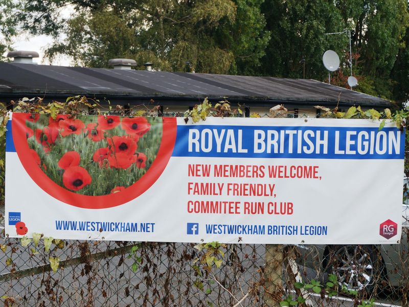 Photo taken 13 Oct 2016, external Royal British Legion notice.. (Sign). Published on 13-10-2016