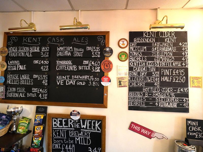 Photo taken 8 May 2025, beer list board.. (Bar). Published on 09-05-2025 