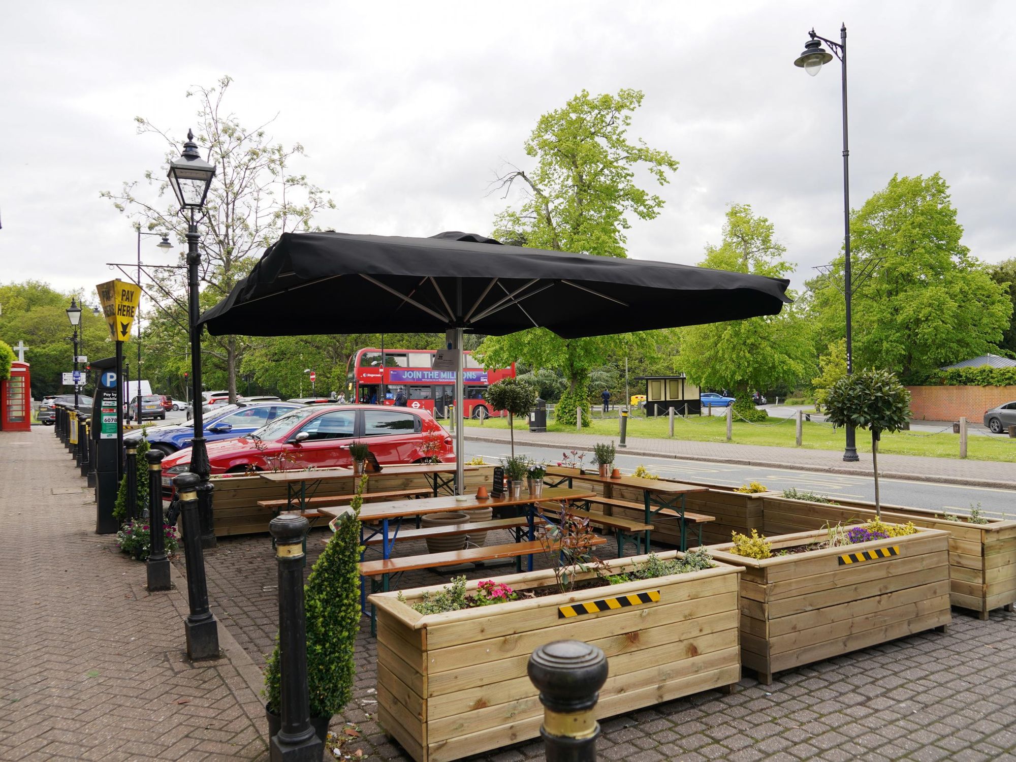 Photo taken 25 May 2021 external view of patio area.. (Pub, Garden). Published on 02-06-2021