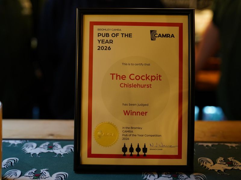 Photo taken 3 Jun 2026, Bromley CAMRA Pub of the Year 2026.. (Award). Published on 04-06-2026 