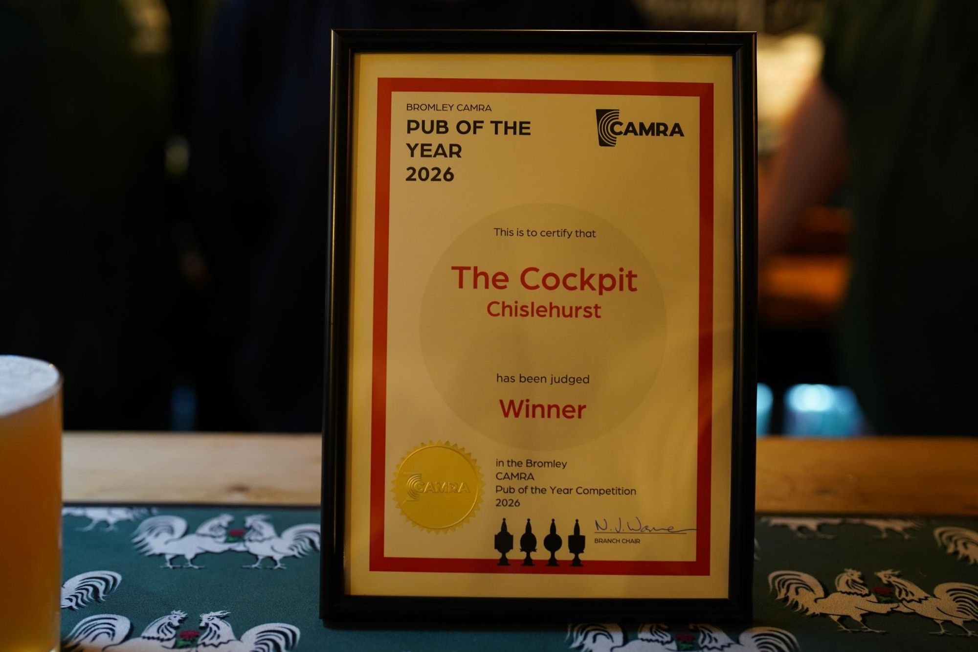 Photo taken 3 Jun 2026, Bromley CAMRA Pub of the Year 2026.. (Award). Published on 04-06-2026