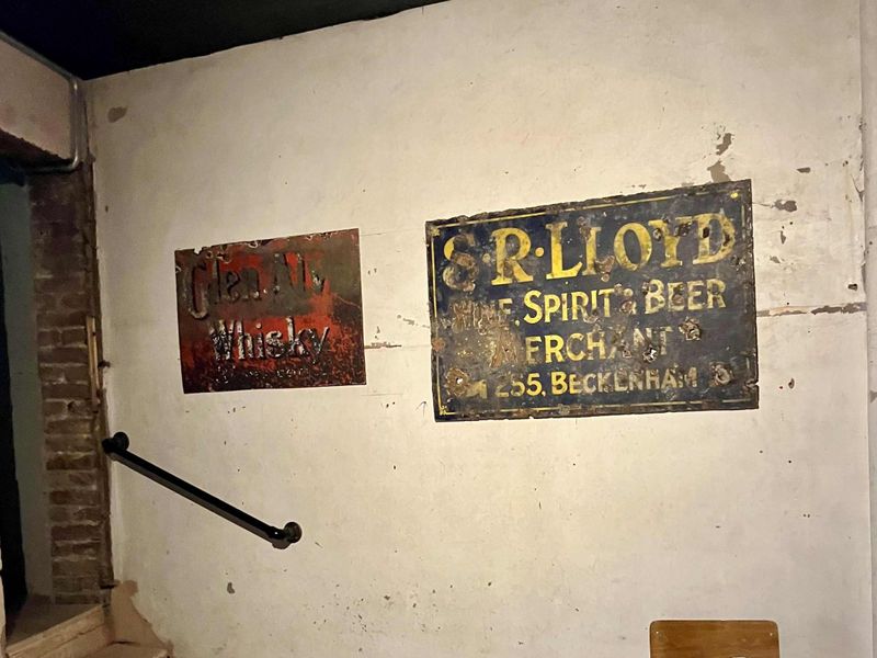 Photo taken Feb 2025, historic wall adverts. (Bar). Published on 17-02-2025