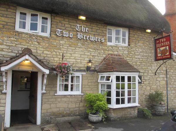 Two Brewers, Thornborough. (Pub, External, Sign). Published on 22-02-2015