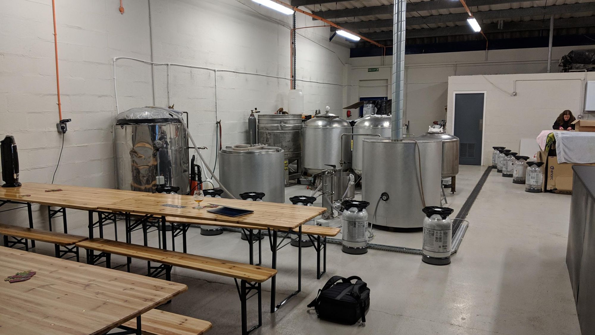Seating area and brewery. (Pub, Brewery). Published on 05-01-2019