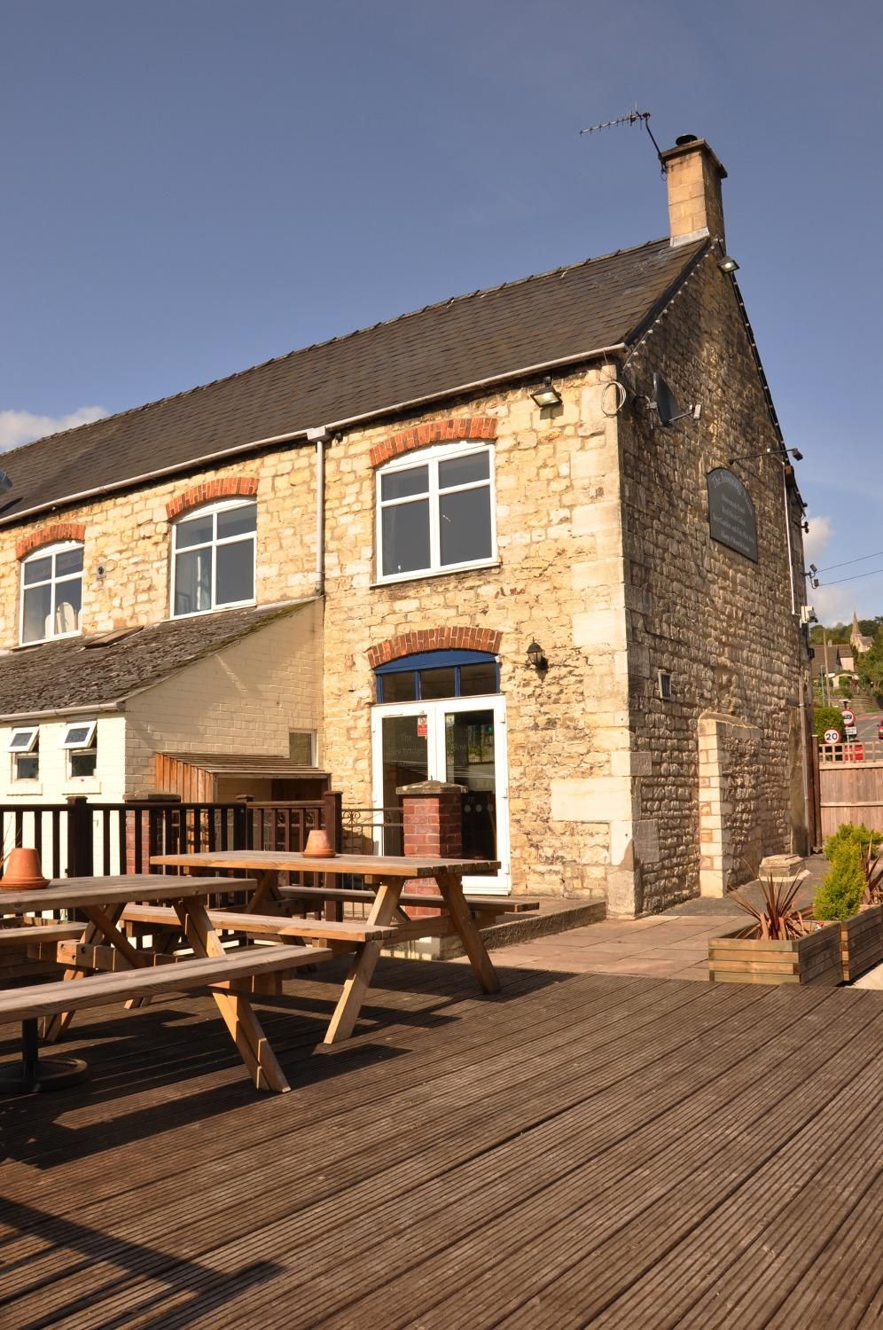 Rear view of pub from patio decking. (Pub, External). Published on 09-03-2020