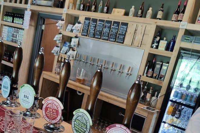 Stroud Brewery bar with handpumps. (Brewery, Bar). Published on 21-03-2020