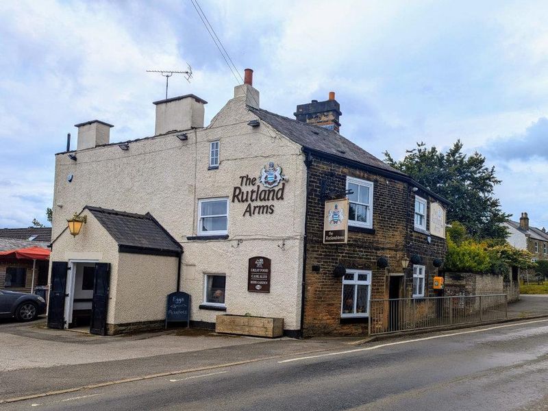 Exterior of The Rutland Arms (July 2024). (Pub, External, Sign, Key). Published on 14-07-2024