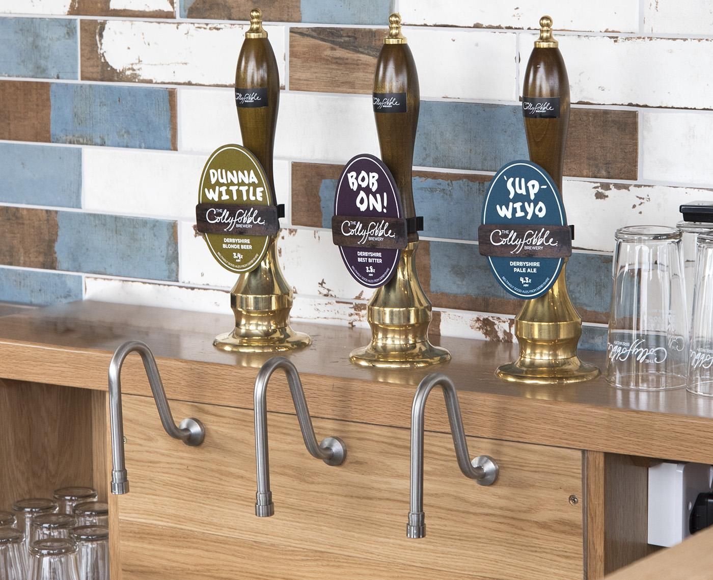 Collyfobble Brewery Taproom Handpumps. (Brewery). Published on 12-03-2018
