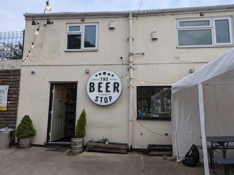 Exterior of The Beer Stop (May 2024). (Pub, External, Garden, Sign, Key). Published on 02-06-2024