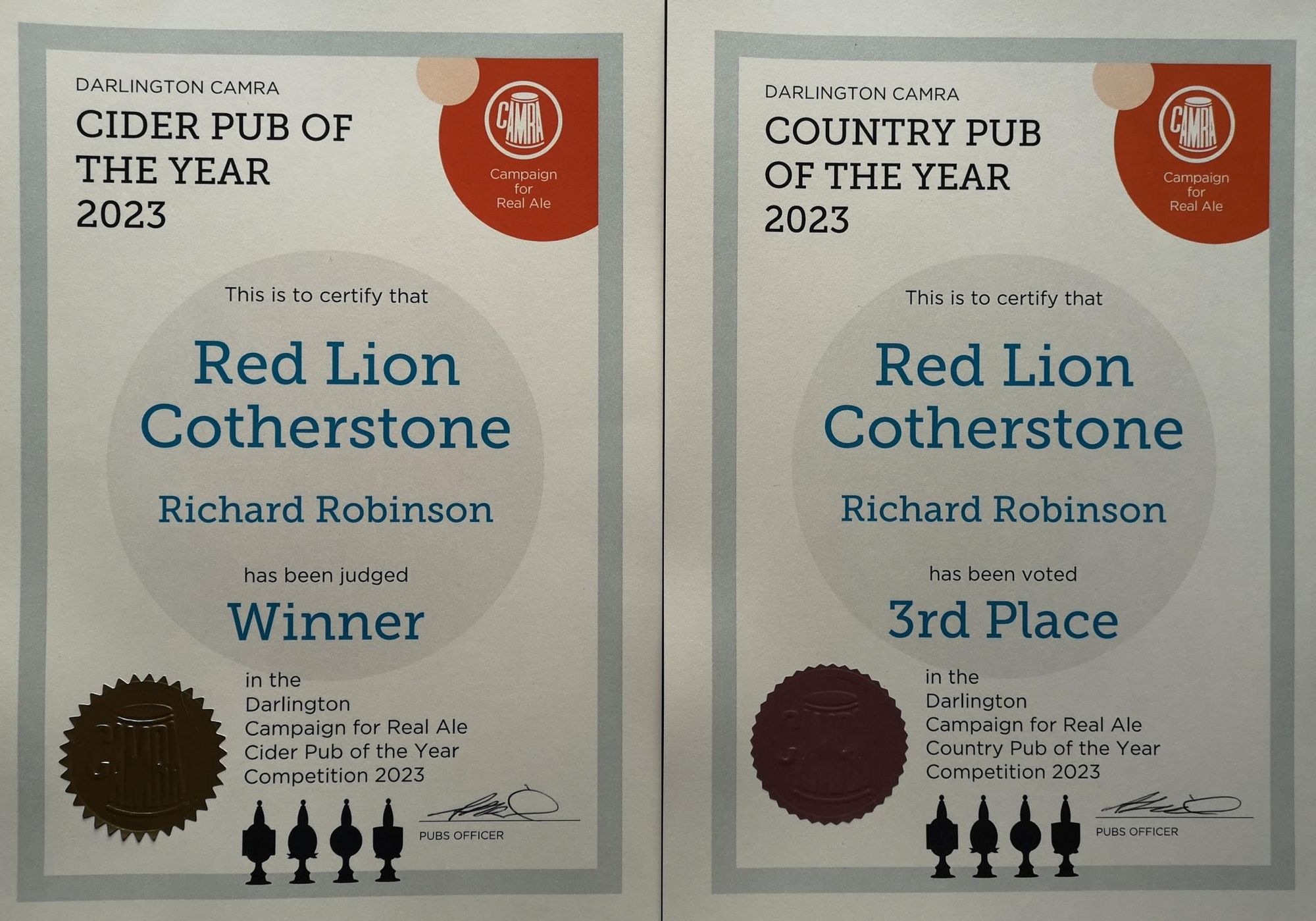 CAMRA AWARDS. (Award). Published on 11-09-2024