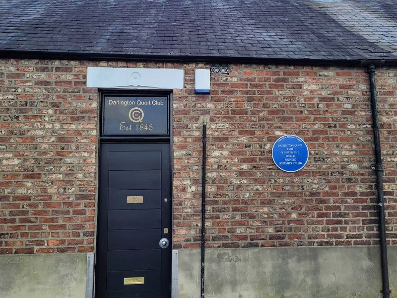 Darlington Quoit Club. (Pub, External, Sign, Key). Published on 01-01-1970
