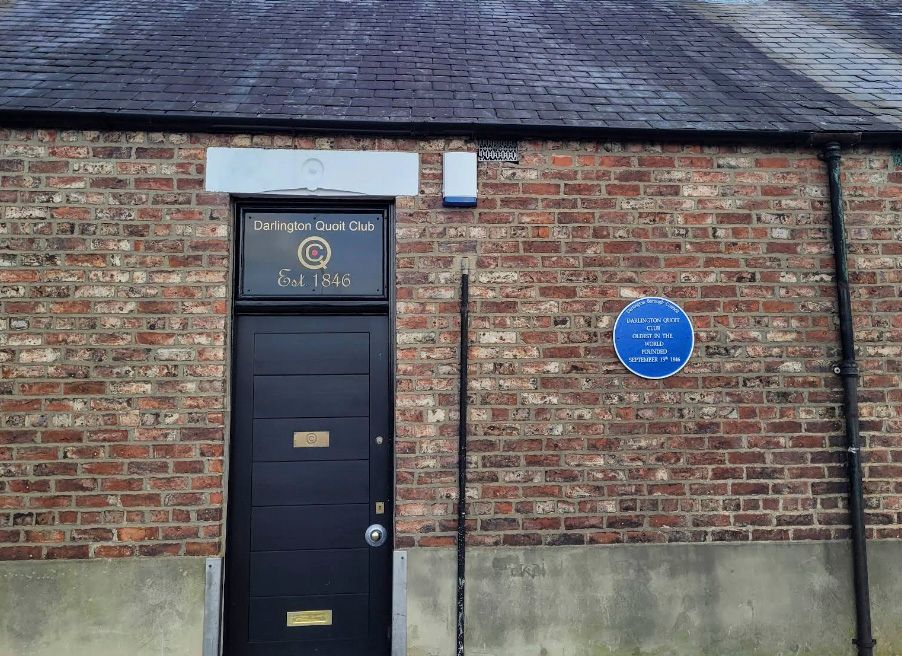 Darlington Quoit Club. (Pub, External, Sign, Key). Published on 01-01-1970