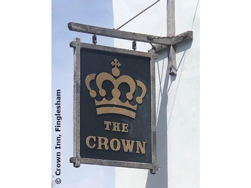 Crown Inn, Finglesham - Sign © Crown Inn. (Pub, Sign). Published on 08-06-2021 