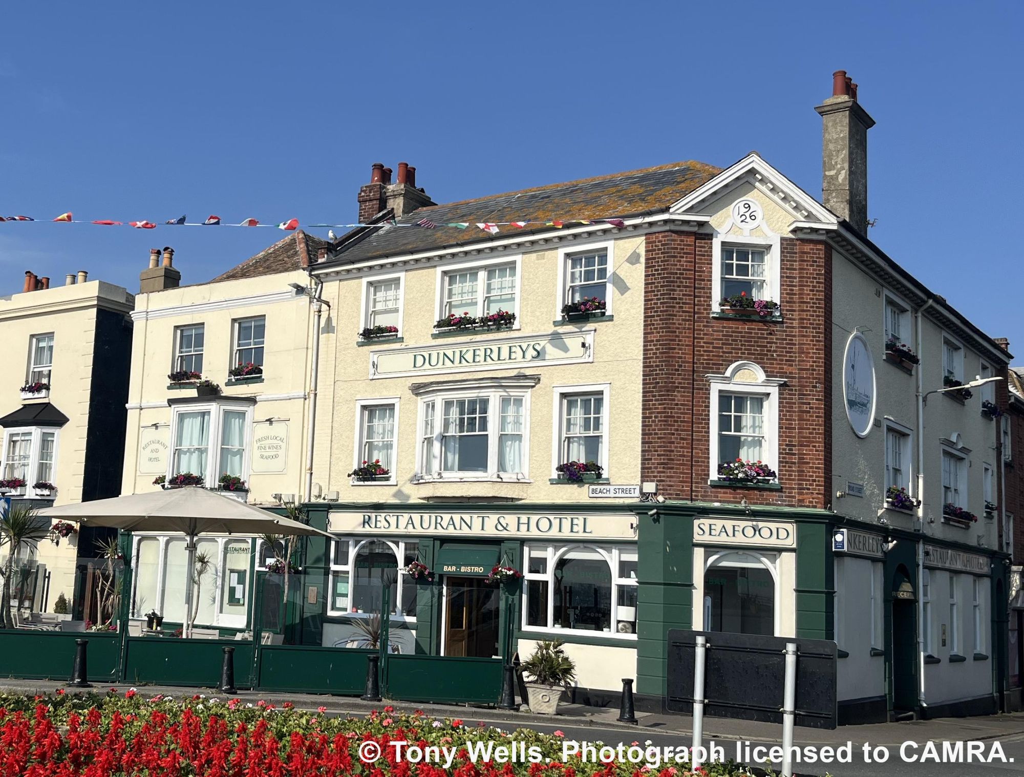 Dunkerleys Hotel, Deal - External © Tony Wells. (Pub, External, Key). Published on 28-06-2026