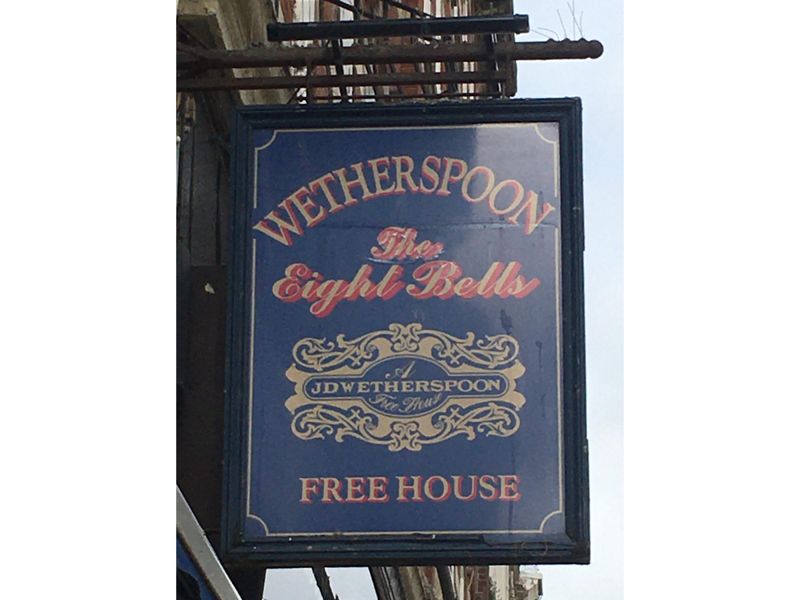 Eight Bells, Dover - Sign © Tony Wells. (Pub, Sign). Published on 27-09-2022 