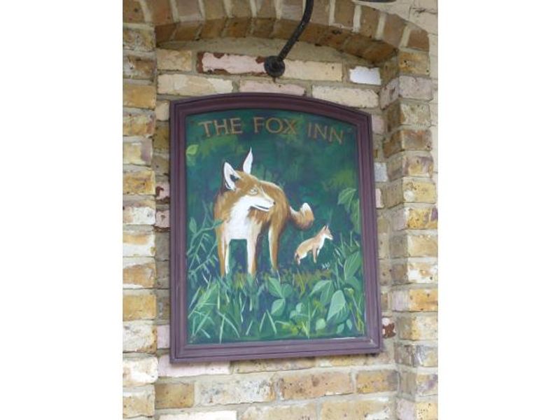 Fox, Temple Ewell - Sign #2 © Tony Wells. (Pub, Sign). Published on 11-02-2015