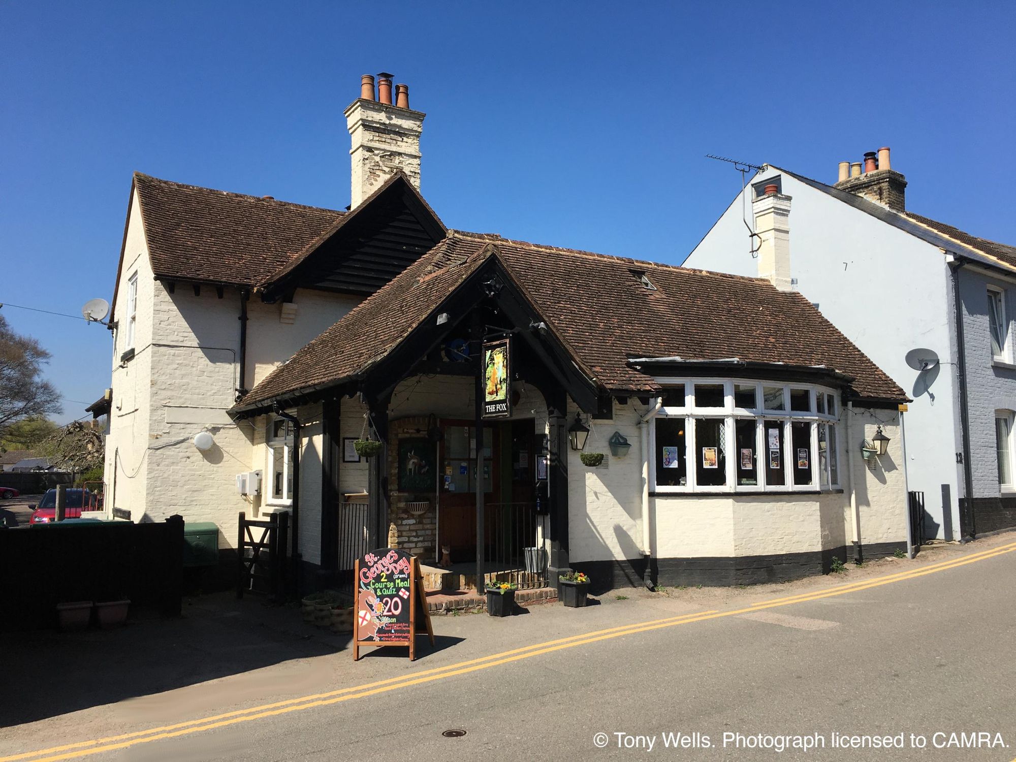 Fox, Temple Ewell - External © Tony Wells. (Pub, External, Key). Published on 03-06-2024