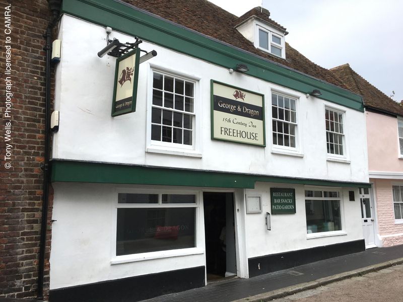 George & Dragon, Sandwich - External © Tony Wells.. (Pub, External, Key). Published on 16-05-2024