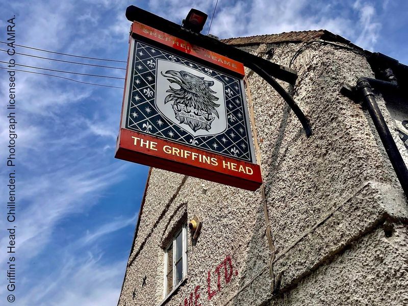Griffins Head, Chillenden - Sign © Griffin's Head, Chillenden. (Sign). Published on 01-06-2025 