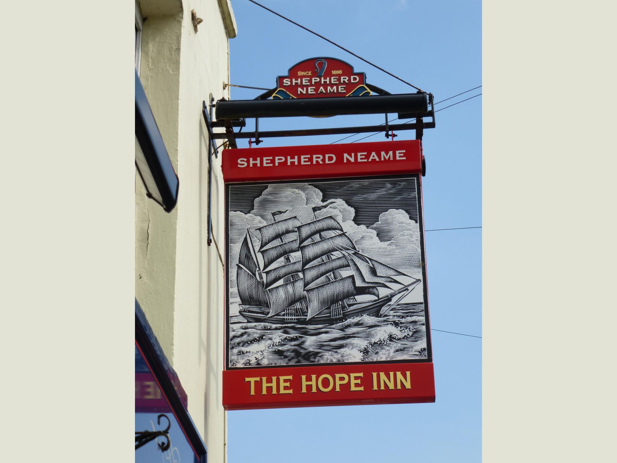 Hope Inn, St. Margarets-at-Cliffe - Sign © Tony Wells.. (Pub, Sign). Published on 21-02-2024