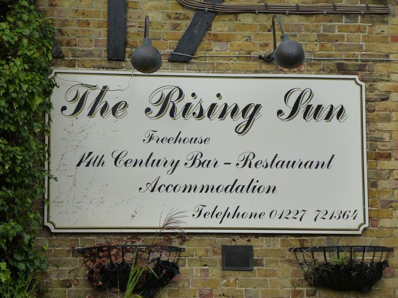 Rising Sun, Stourmouth - Sign #2 © Tony Wells. (Pub, Sign). Published on 07-12-2021 