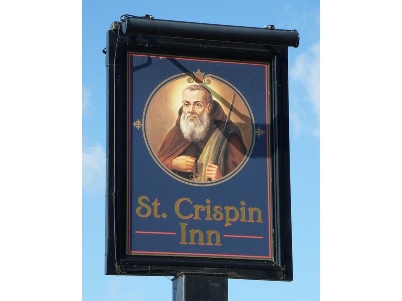 St Crispin Inn, Worth - Sign © Tony Wells. (Pub, Sign). Published on 03-05-2022