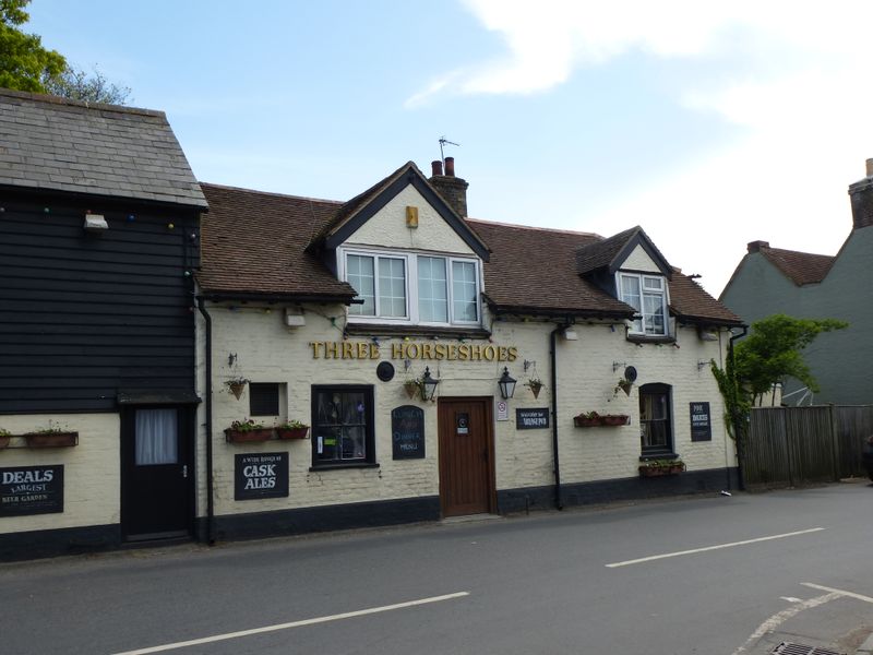 Three Horseshoes, Great Mongeham - External #1 © Tony Wells. (Pub, External, Key). Published on 20-05-2013