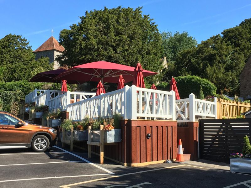 Marquis of Granby, Alkham - Patio © Tony Wells. (Pub, Garden). Published on 23-06-2019