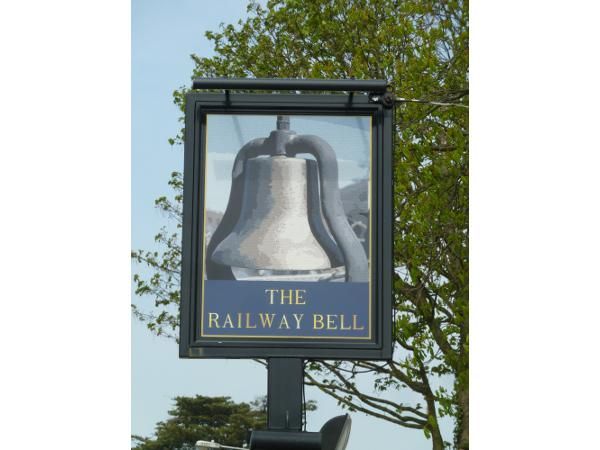 Railway Bell, River - Sign © Tony Wells. (Pub, Sign). Published on 24-04-2015