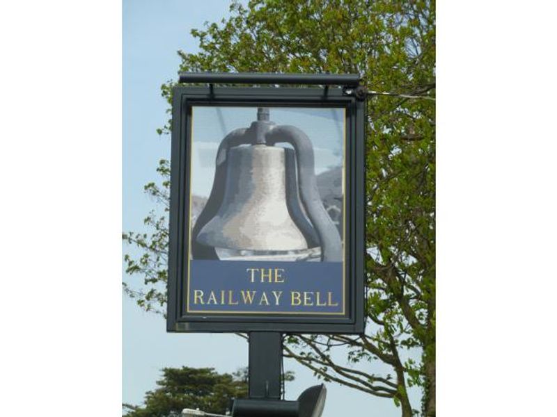 Railway Bell, River - Sign © Tony Wells. (Pub, Sign). Published on 24-04-2015