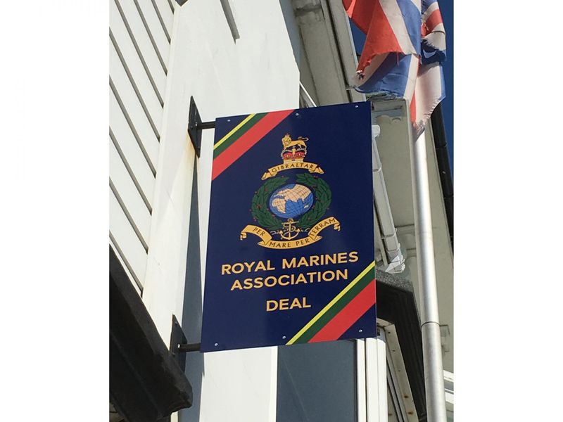 Royal Marines Association Deal Club, Walmer - Sign. (Pub, Sign). Published on 23-06-2019