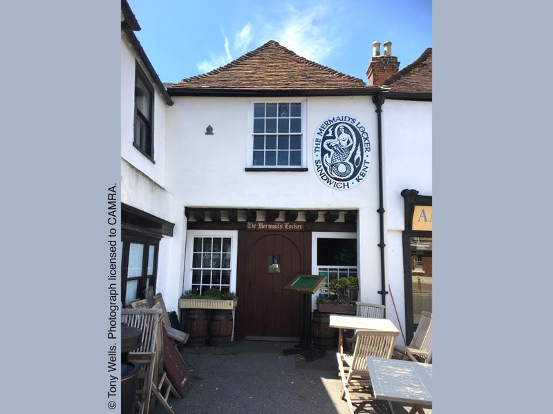 Mermaid's Locker, Sandwich - External © Tony Wells.. (Pub, External, Key). Published on 16-05-2024