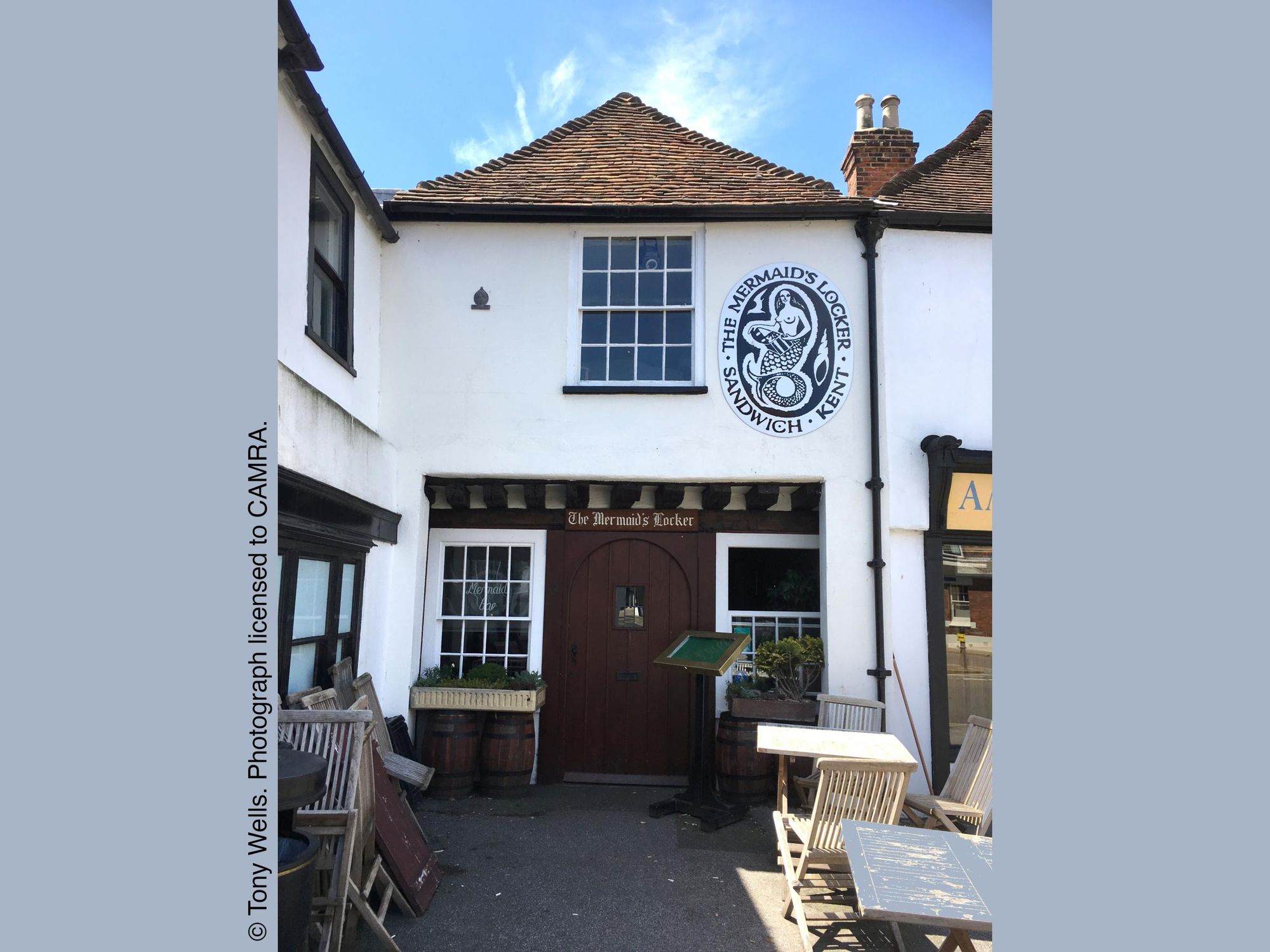Mermaid's Locker, Sandwich - External © Tony Wells.. (Pub, External, Key). Published on 16-05-2024