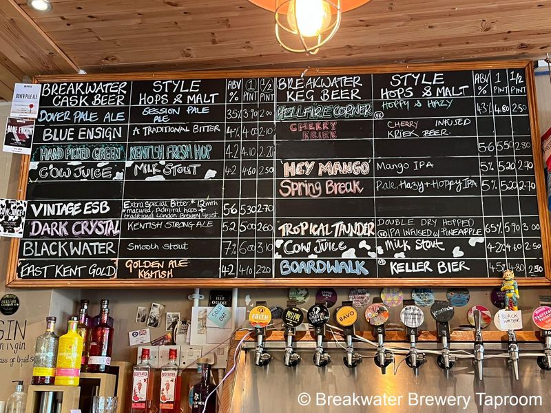 Breakwater Taproom, Dover - Beer Board © Breakwater Brewery.. (Pub, Bar). Published on 16-04-2024 
