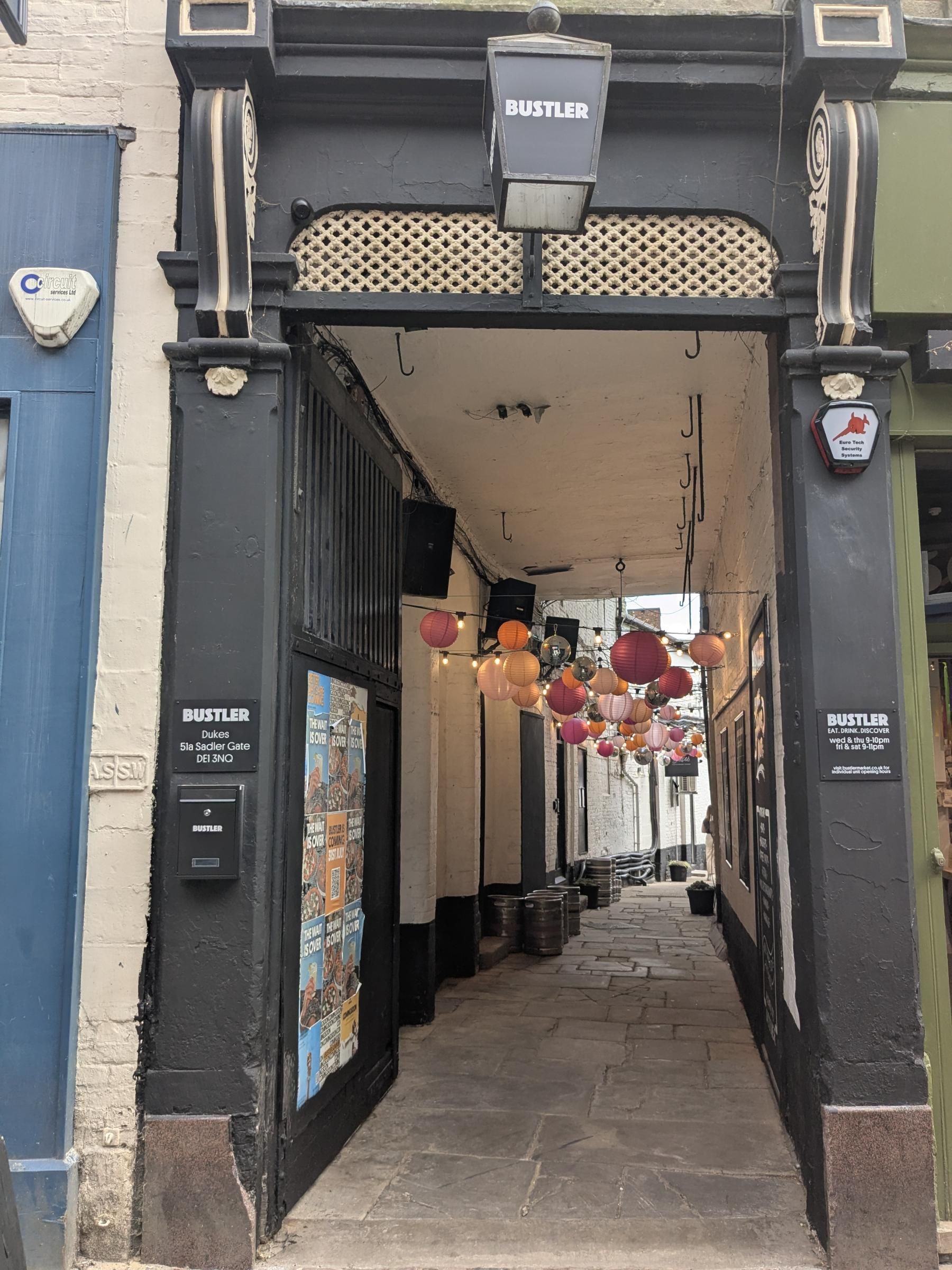 Entrance to Dukes. (Pub, External, Key). Published on 31-07-2026