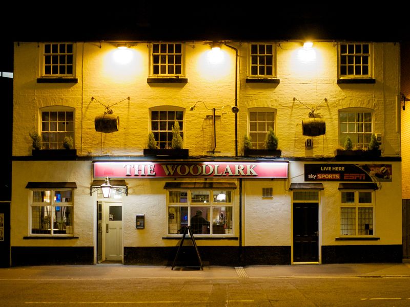 Woodlark Inn, West End, Derby. (Pub, External, Sign). Published on 27-03-2014