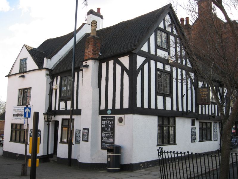 Olde Dolphin Inne, Derby. (Pub, External, Key). Published on 14-03-2013 