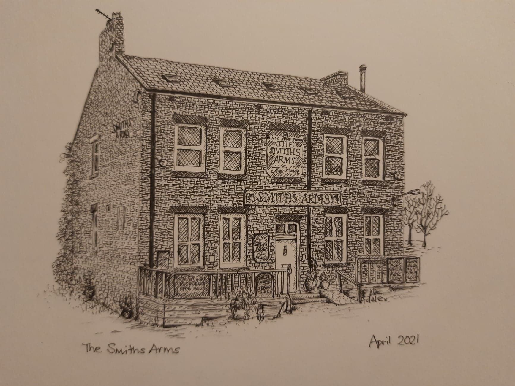 Drawing by Adele Shallow. (Pub, External, Key). Published on 07-05-2021