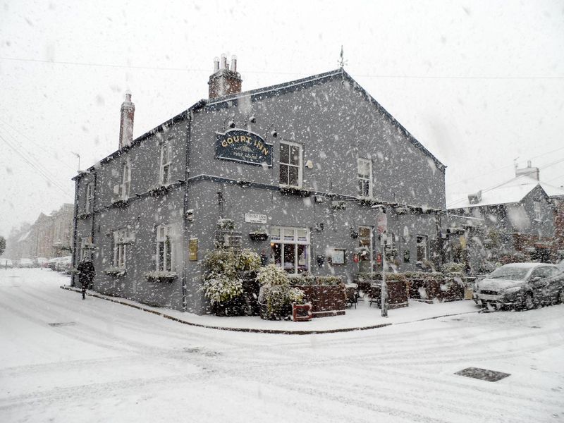 Court in snow. (Pub, External). Published on 30-11-2017