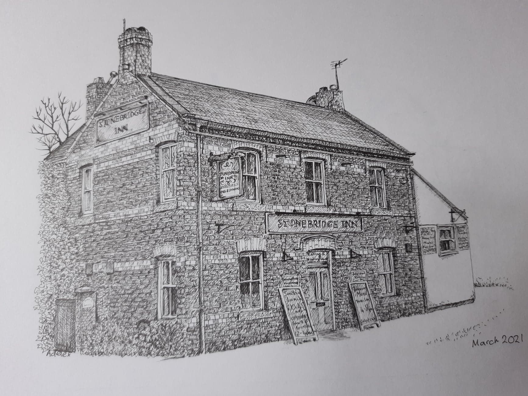 Drawing by Adele Shallow. (Pub, External). Published on 07-05-2021