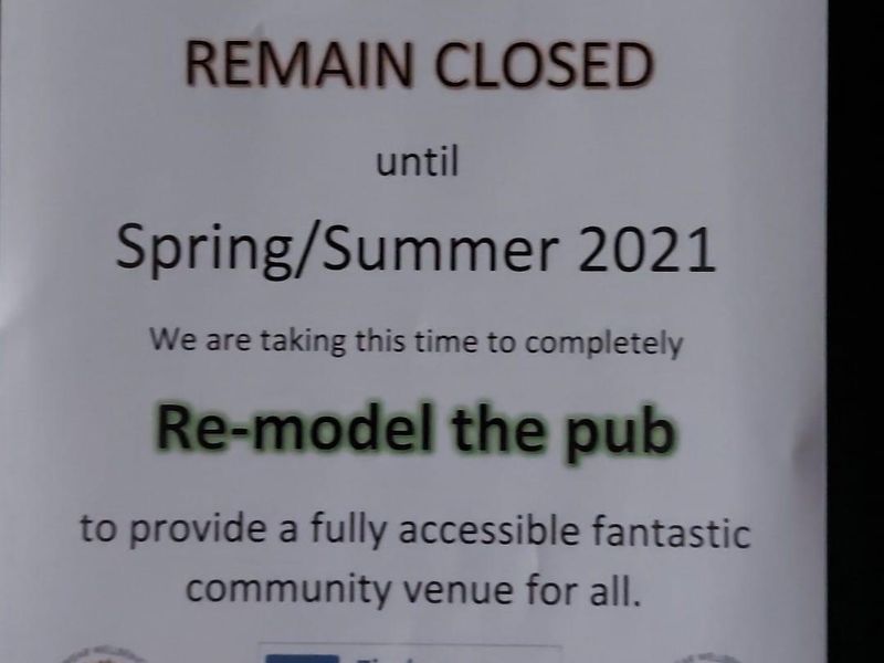 Closure notice. (Sign). Published on 29-07-2020 